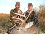 Hunting Partners Shake Hands After Double Main Beam Buck Is Down!